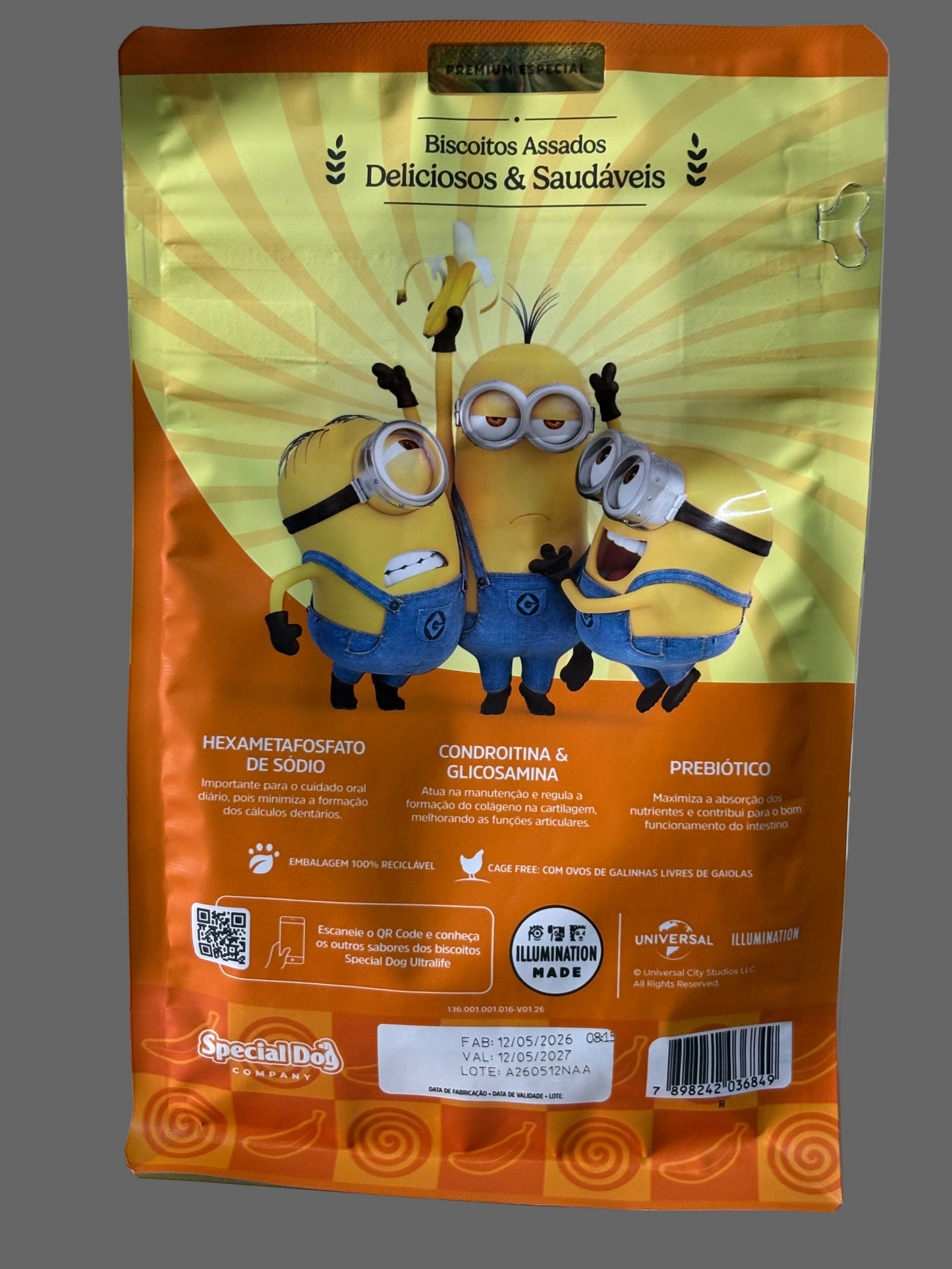 Biscoito Special dog Banana - Minions edição limitada