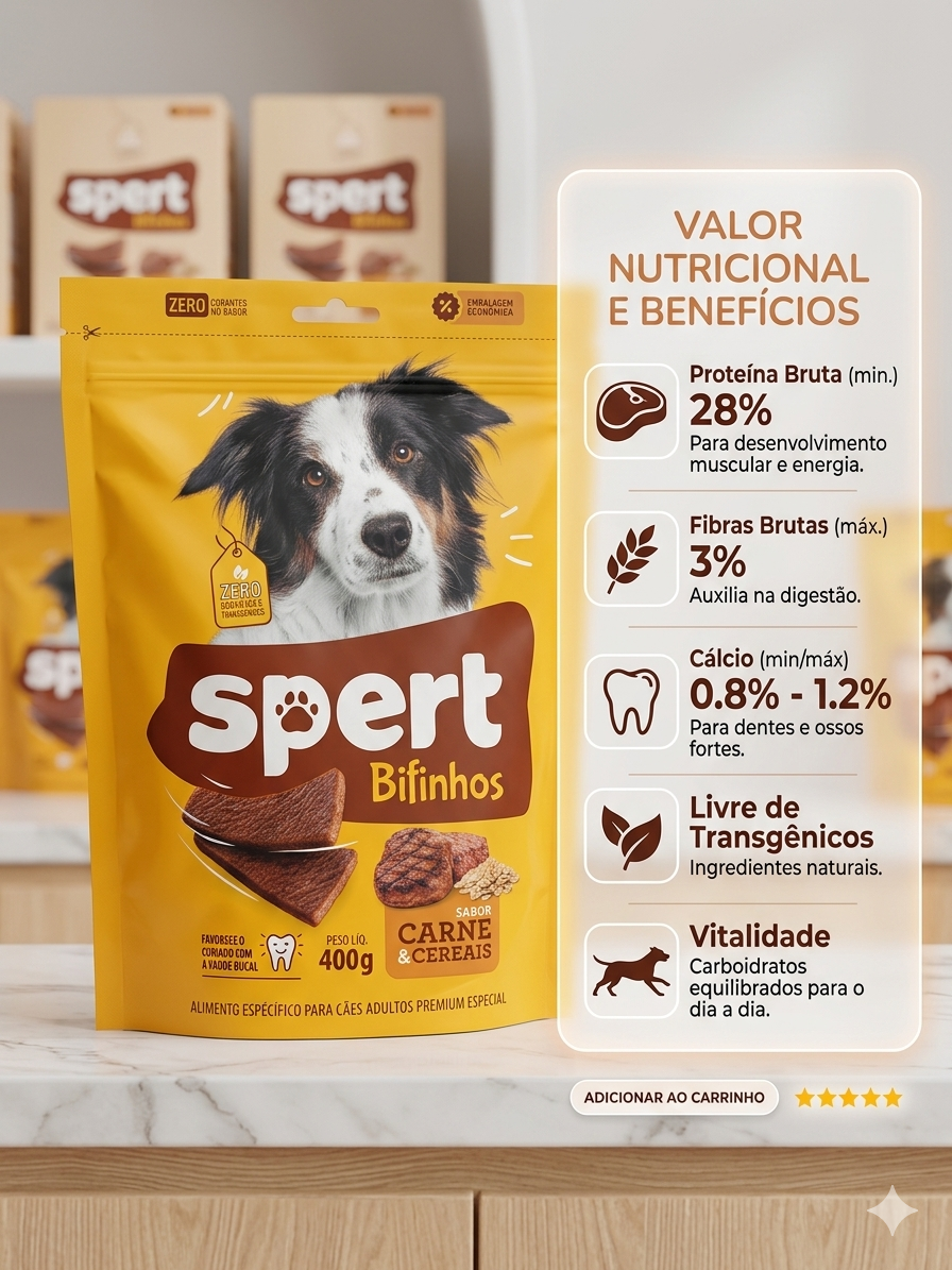 Bifinhos Spert Carne e cereais