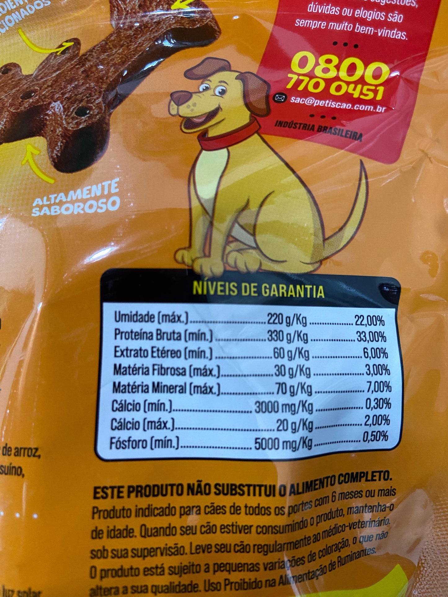 Petiscão® — Snack 100% Natural para Cães | Sabor Carne, Sem Conservante