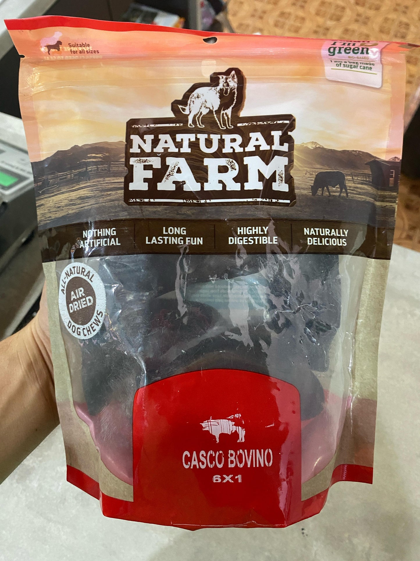CASCO DE BOVINO - NATURAL FARM 6uni
