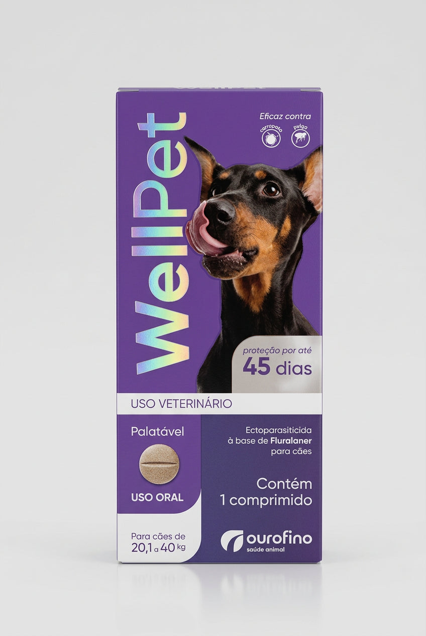 Wellpet - Solução para pulgas e carrapatos 45 dias