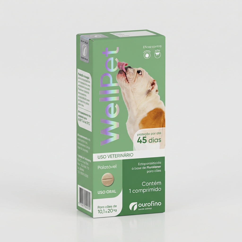 Wellpet - Solução para pulgas e carrapatos 45 dias