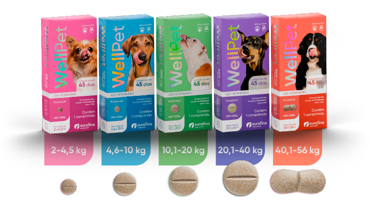 Wellpet - Solução para pulgas e carrapatos 45 dias