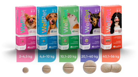Wellpet - Solução para pulgas e carrapatos 45 dias