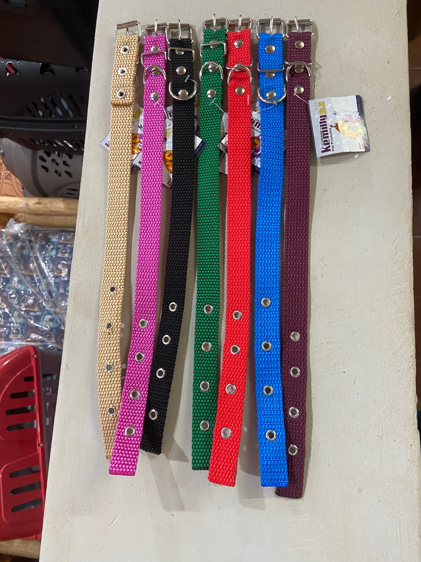 Coleira Nylon - cores