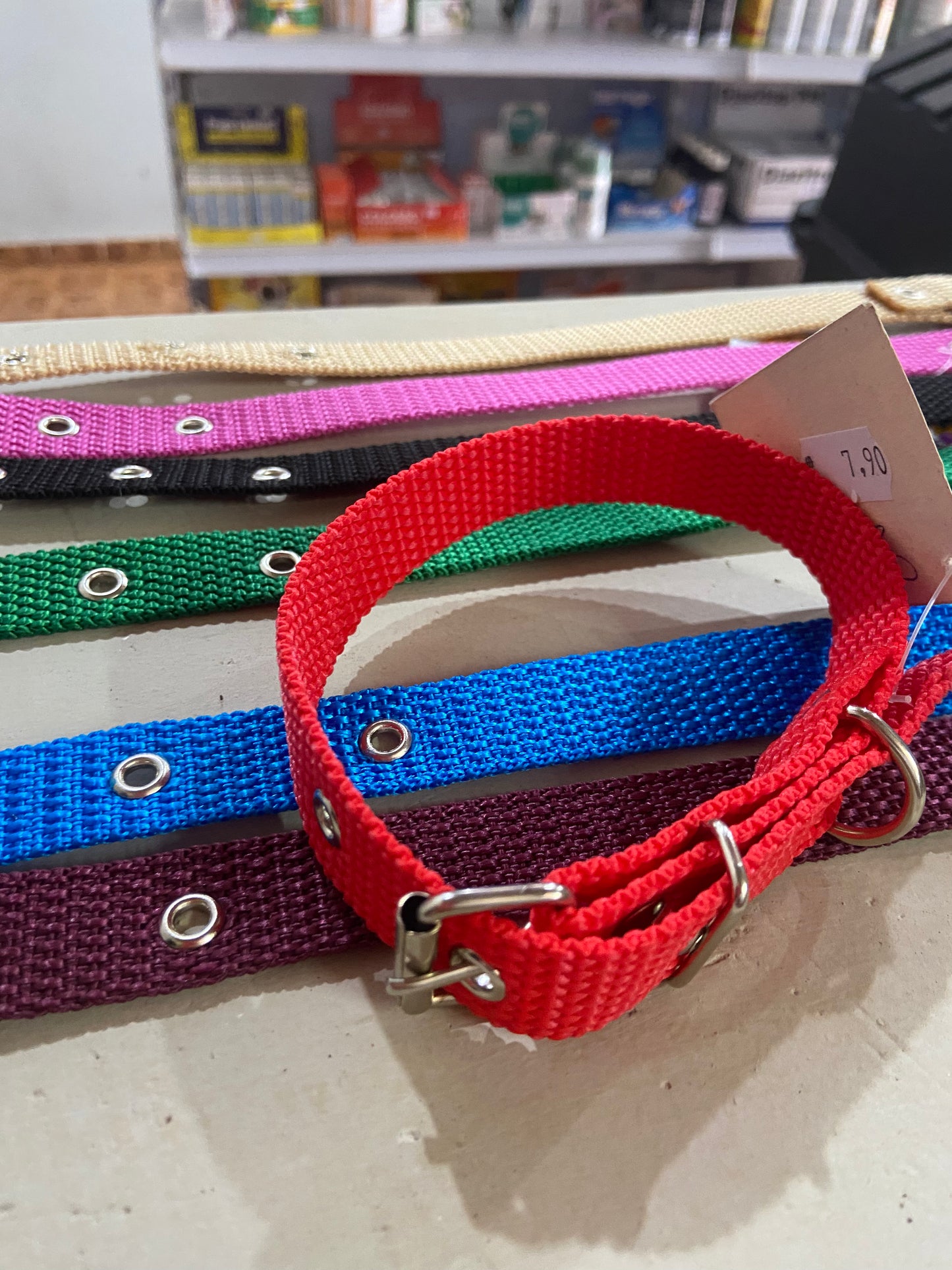 Coleira Nylon - cores