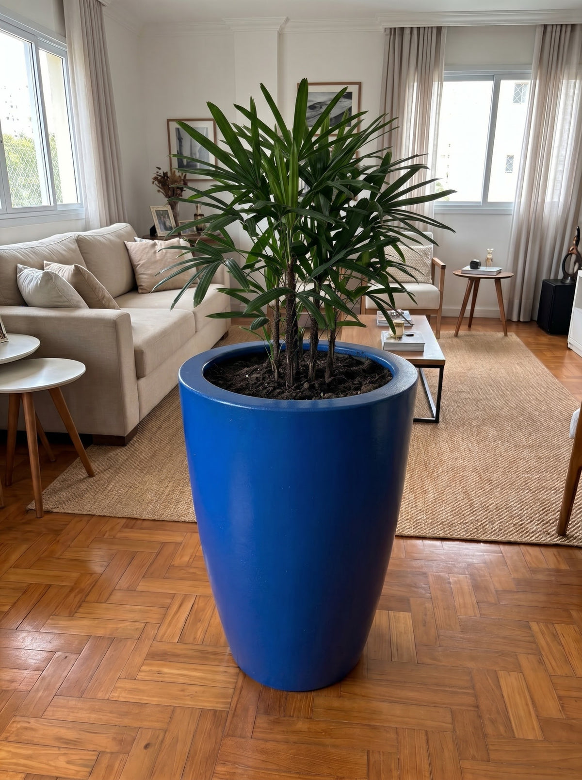 Vaso cone Grafiato 65 azul Macaúba - polietileno alta durabilidade