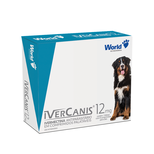 Ivercanis 12mg - Ivermectina anti-parasitas (para 60kg)