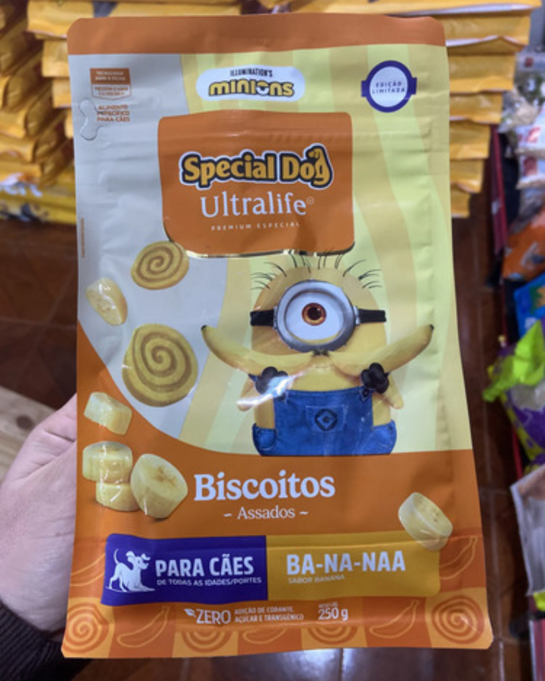 Biscoito Special dog Banana - Minions edição limitada