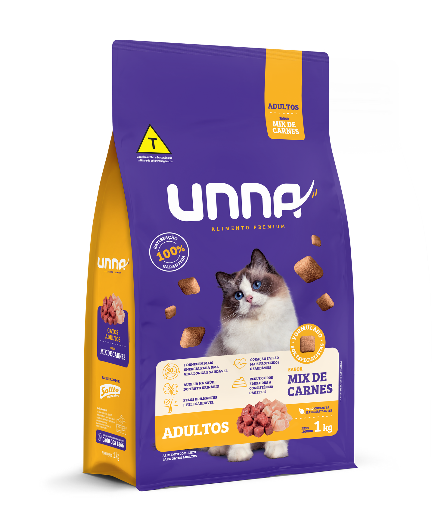 UNNA GATOS ADULTOS - SABOR MIX DE CARNES