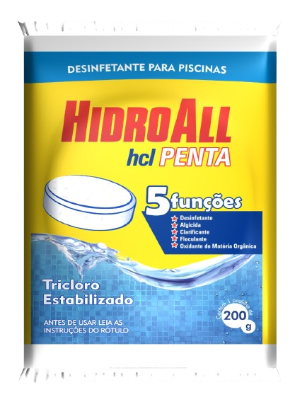 HIDROALL PENTA - TRICLORO ESTABILIZADO (PASTILHA)