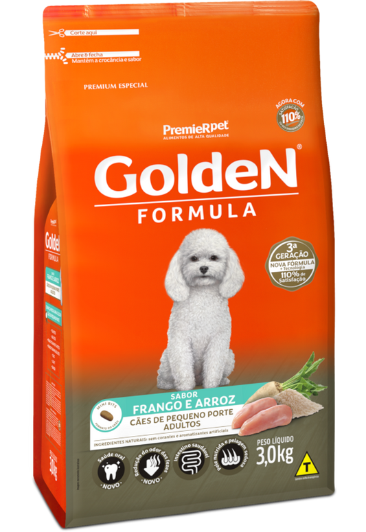 GoldeN® Formula Cães Adultos Porte Pequeno Frango & Arroz